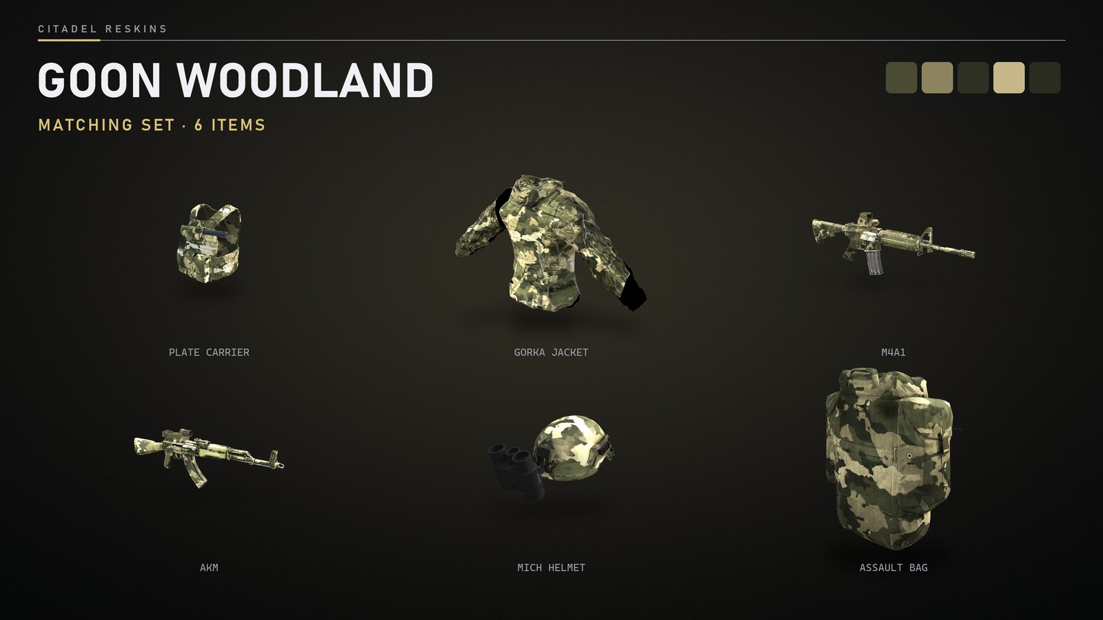 The Goon Woodland matching set
