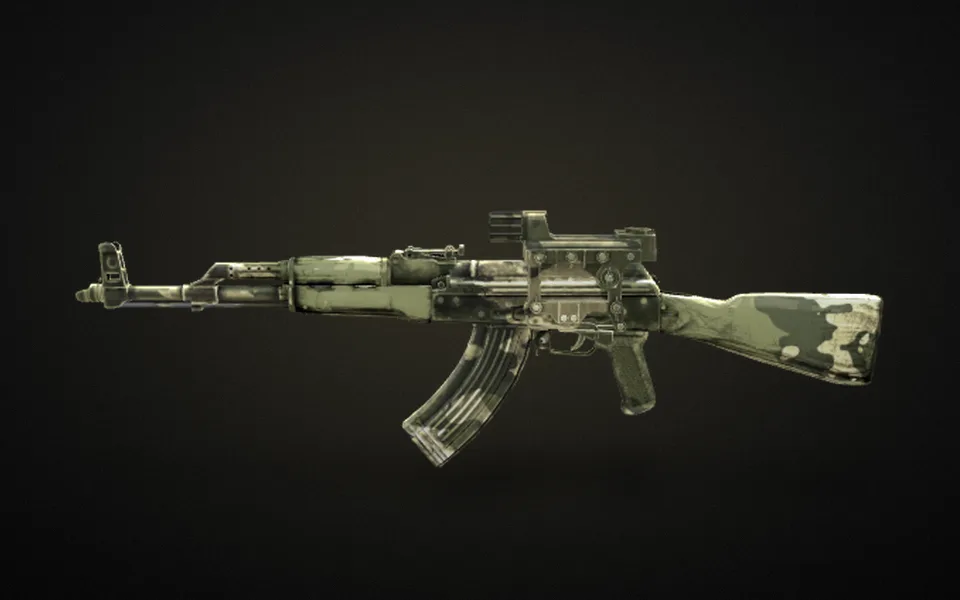 AKM turning all the way round