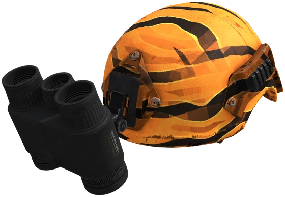 MICH helmet in Pumpkin Tiger